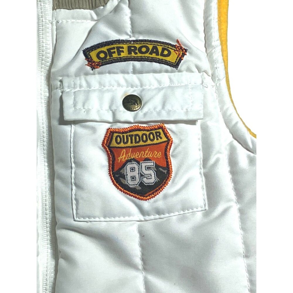 Little Rebels Off Road Outdoor Adventure Jeep Vest Kids White Quilted - Picture 6 of 11